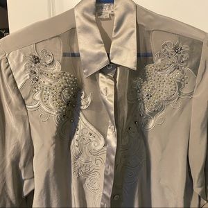 100 % SILK Stanley Nelson beautiful blouse